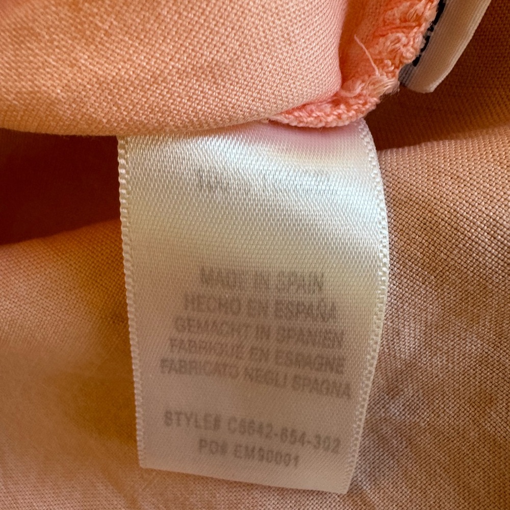 Cloth & Stone Peach Long Sleeve Tie Front Dress - Picture 9 of 10